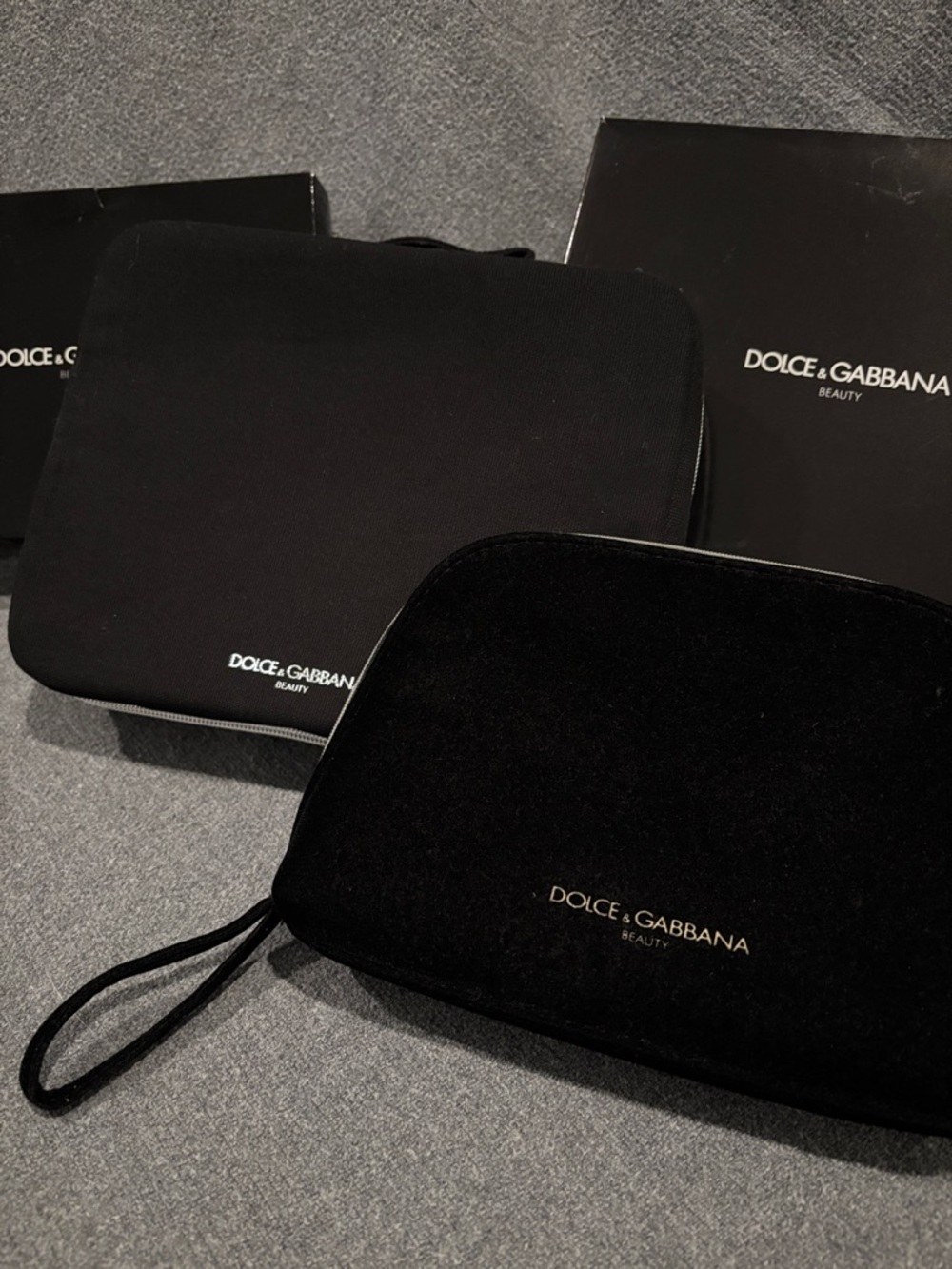 Dolce & Gabbana Black Beauty Pouch Bundle